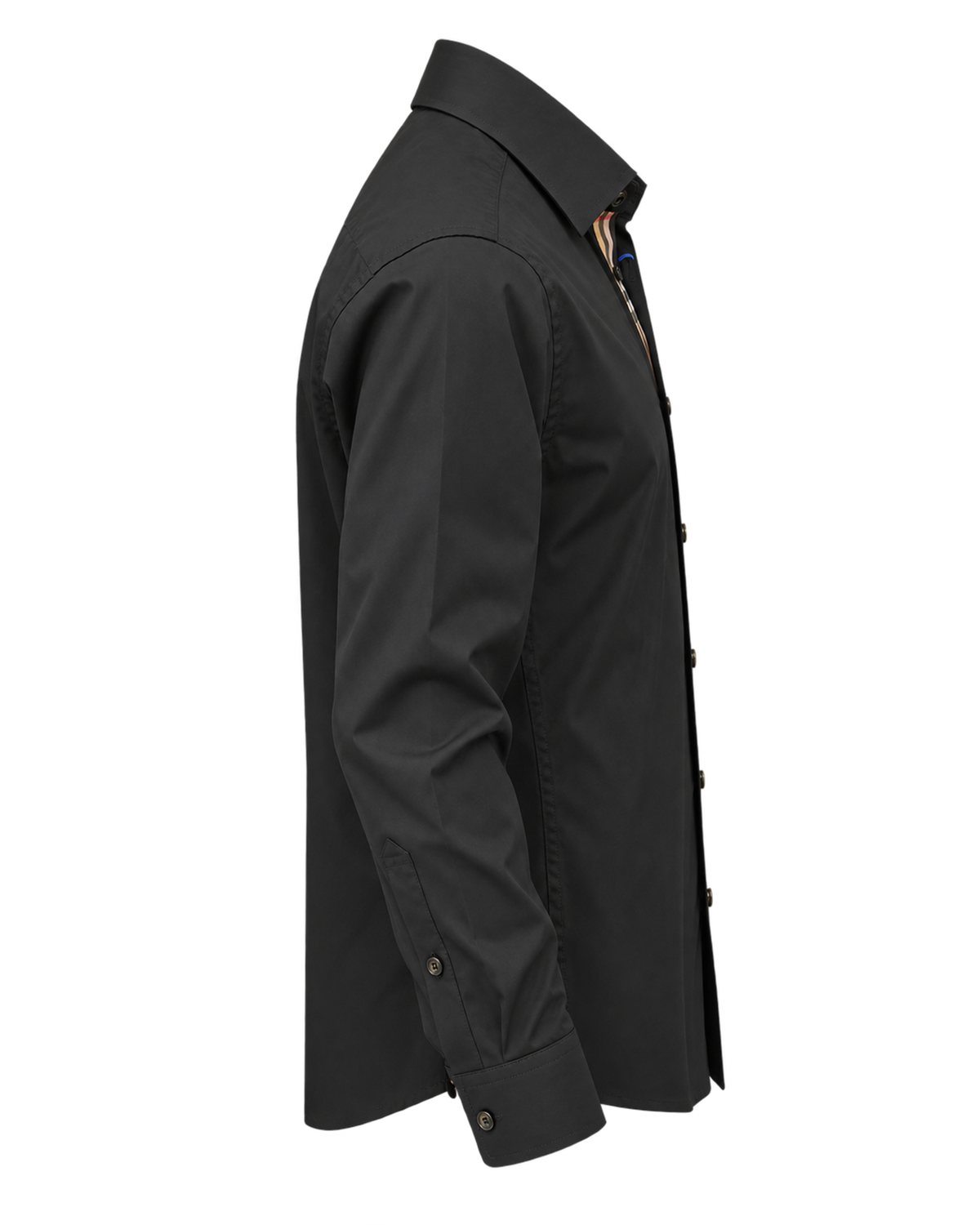 Burberry Solid Shirt In Black