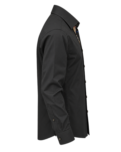 Burberry Solid Shirt In Black