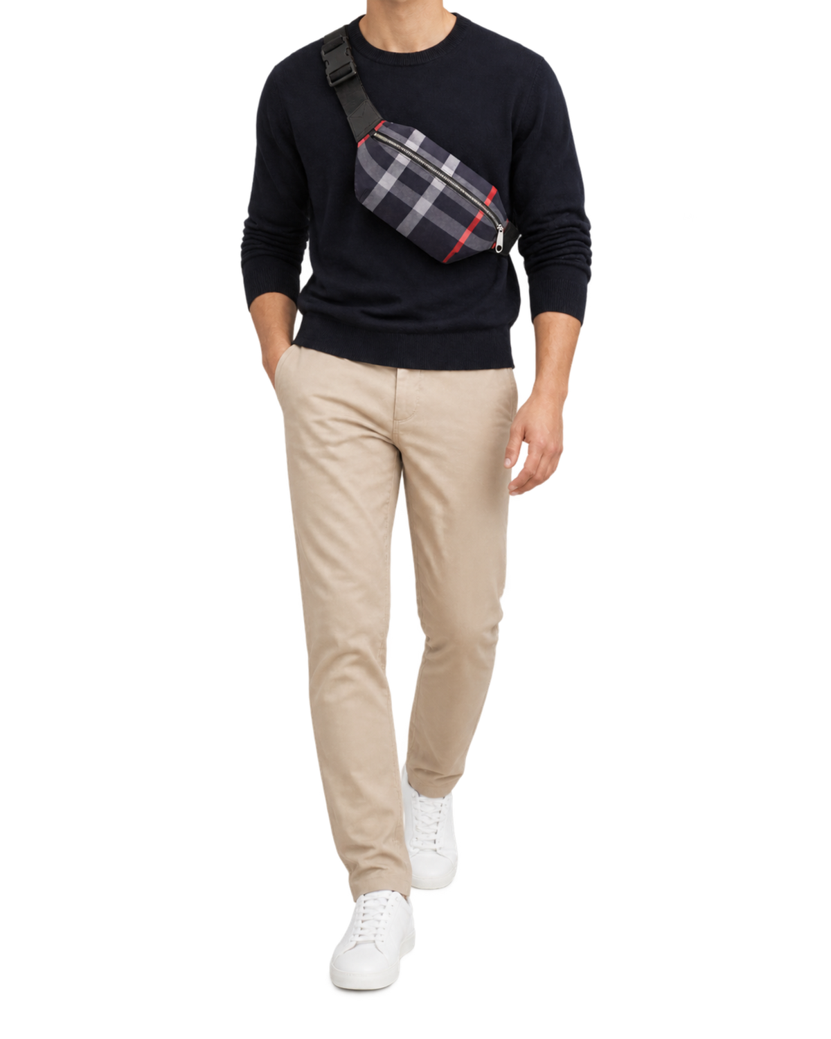Burberry Sonny House Check Canvas belt bag