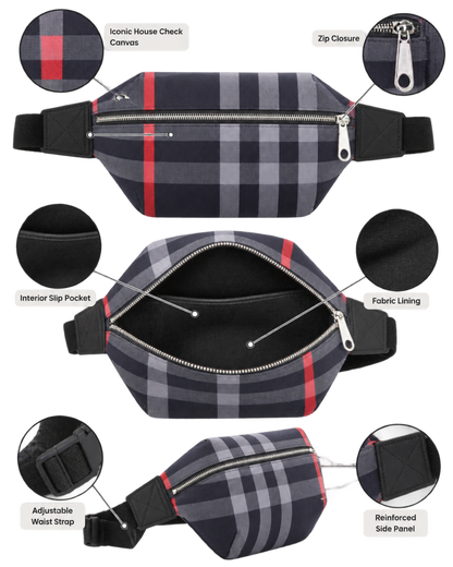 Burberry Sonny House Check Canvas belt bag