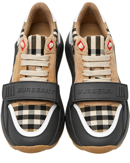 Burberry Tan & Grey Ramsey Sneaker