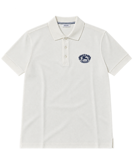 Burberry White cotton piqué polo shirt