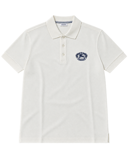 Burberry White cotton piqué polo shirt
