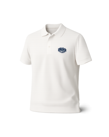 Burberry White cotton piqué polo shirt