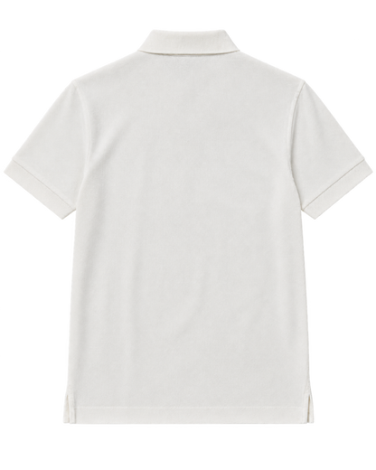 Burberry White cotton piqué polo shirt