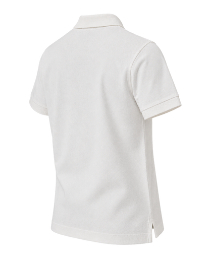 Burberry White cotton piqué polo shirt