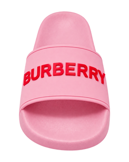 Burberry Women's Furley Logo Slide in Bubblegum Pink