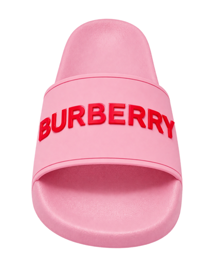 Burberry Women's Furley Logo Slide in Bubblegum Pink