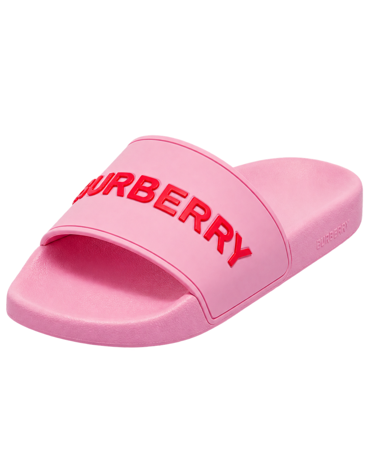 Burberry Women's Furley Logo Slide in Bubblegum Pink