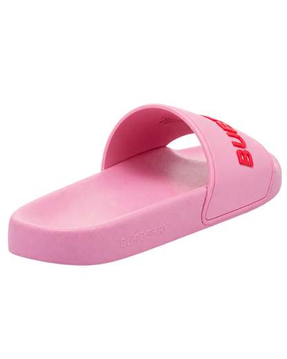 Burberry Women's Furley Logo Slide in Bubblegum Pink