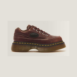 Buzz 5-eye Grizzly leather shoes — Dark Brown