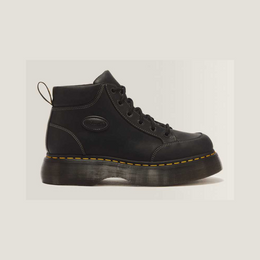 Buzz 6 Eye Wyoming Leather Lace Up Boots — Black