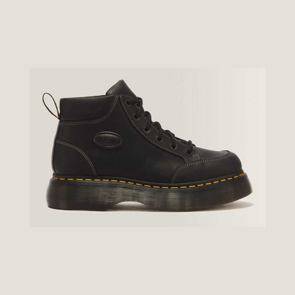 Buzz 6 Eye Wyoming Leather Lace Up Boots — Black
