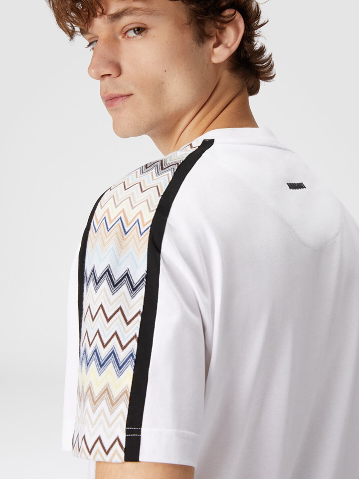 Missoni Zig Zag Sleeve T-Shirt in White