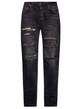 Amiri Bandana Camo Thrasher Jeans in Faded Black