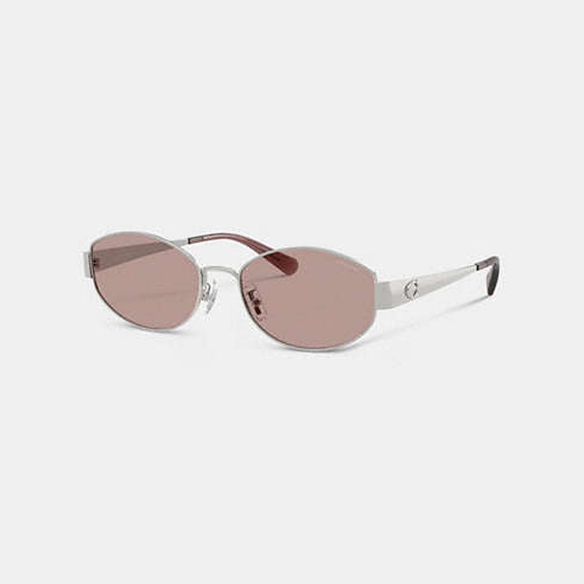 C Hardware Metal Narrow Oval Sunglasses