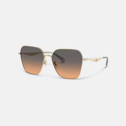 C Hardware Metal Oversized Square Sunglasses