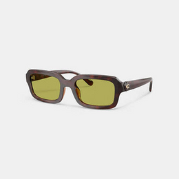 C Heart Narrow Square Sunglassses