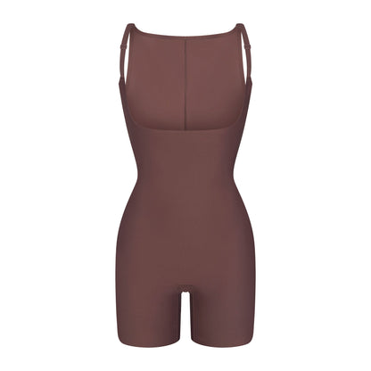 Skims Body Core Sculpt Back Smoothing Open Bust Mid Thigh Bodysuit