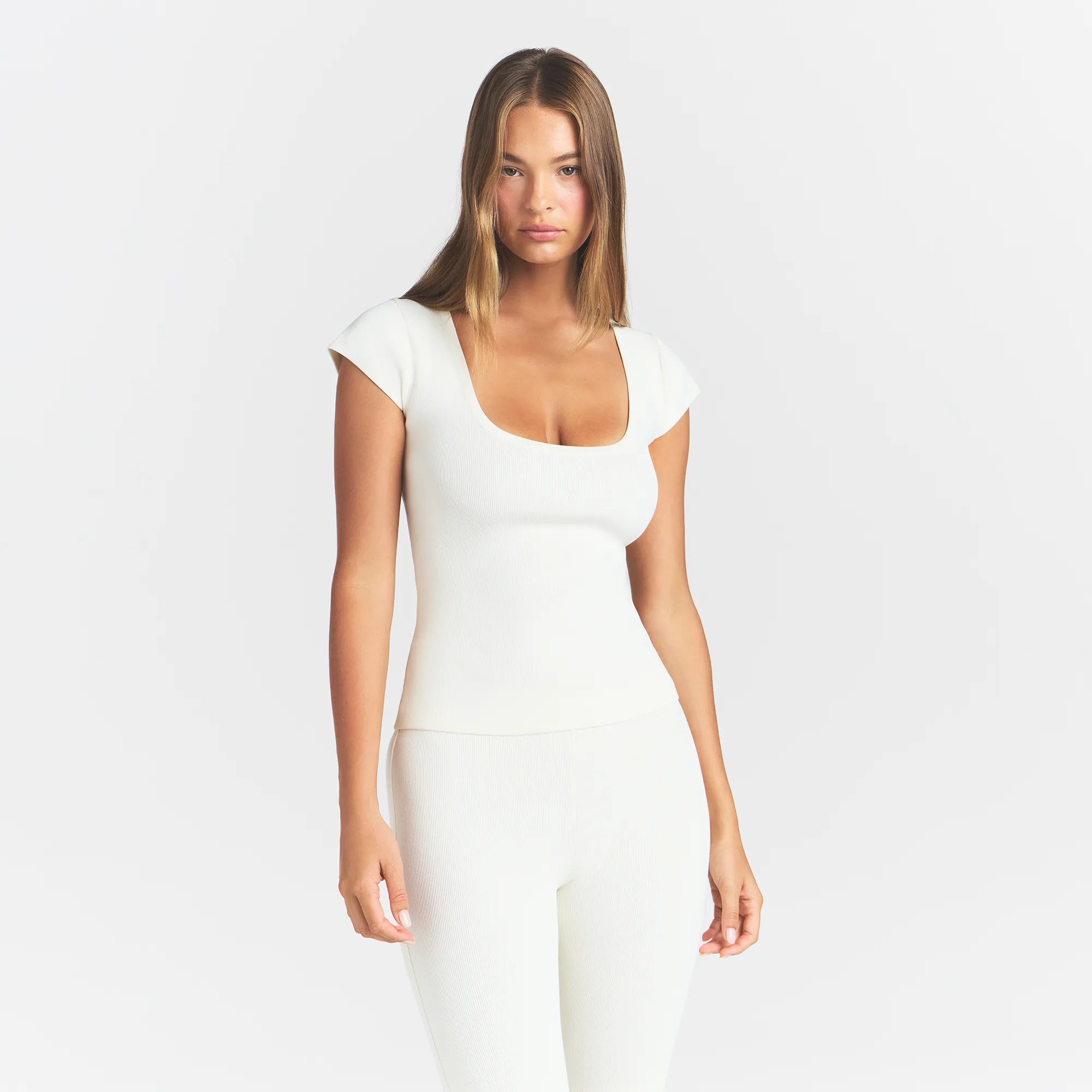 Refined Knit Scoop Neck Top