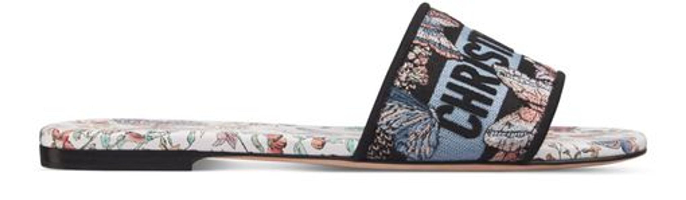 Dior Dway Slide in embroidered cotton