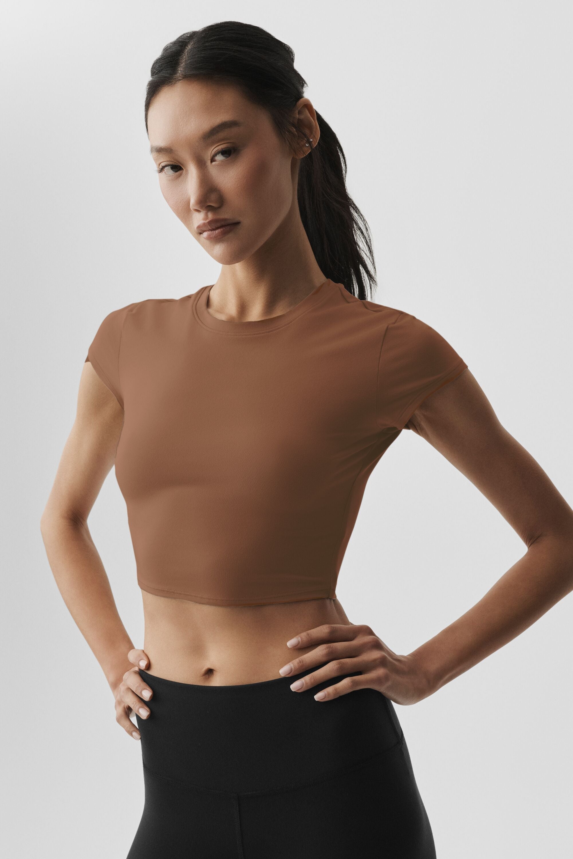 Alosoft Crop Finesse Short Sleeve