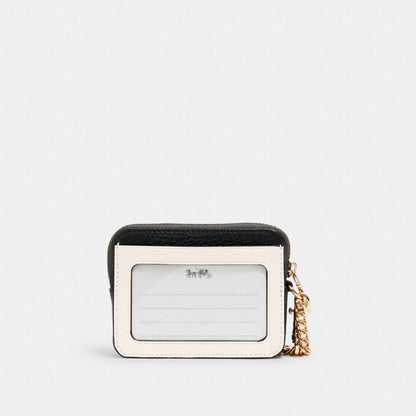 Zip Card Case In Signature Denim