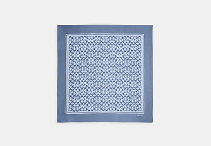 Textured Signature Print Silk Square Scarf