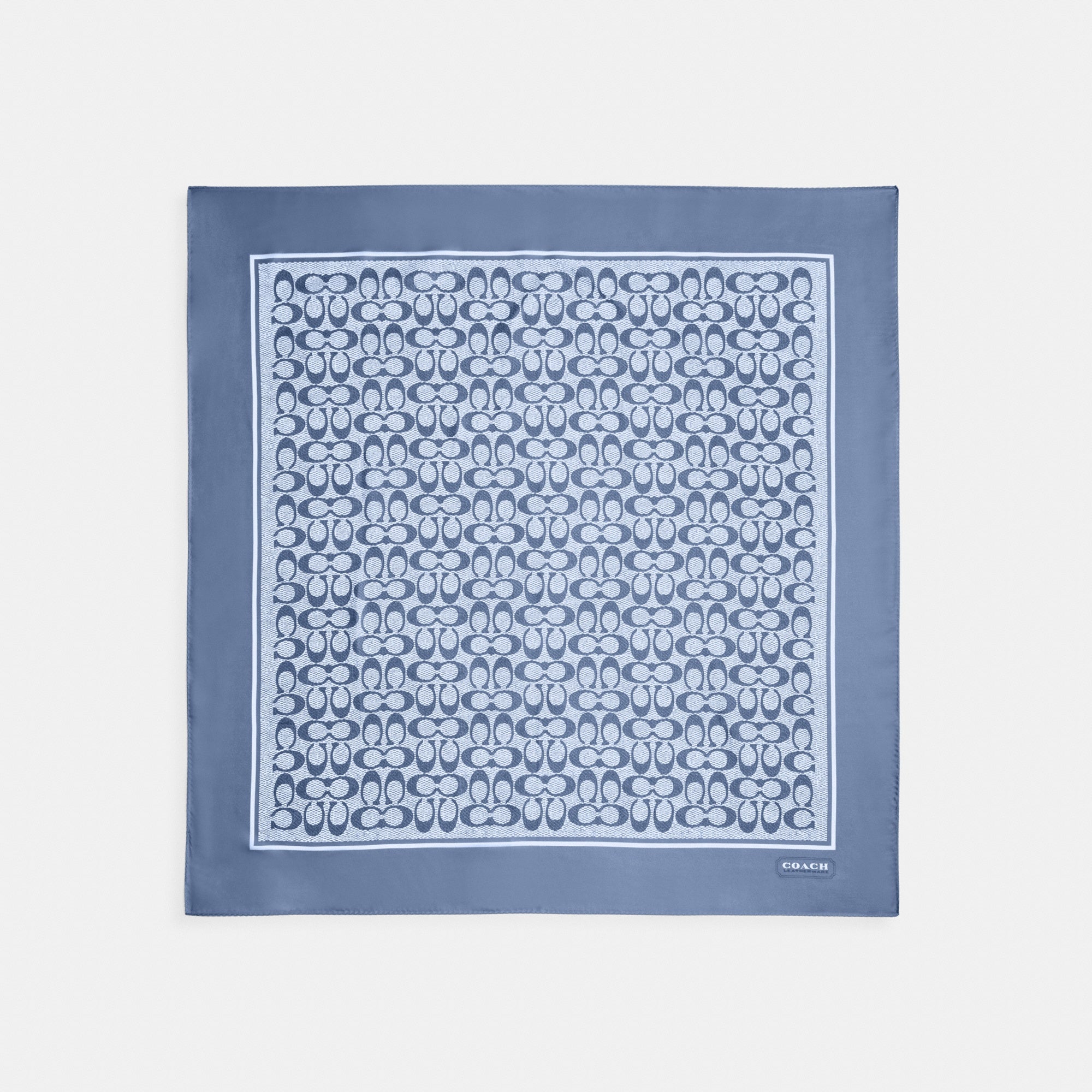 Textured Signature Print Silk Square Scarf