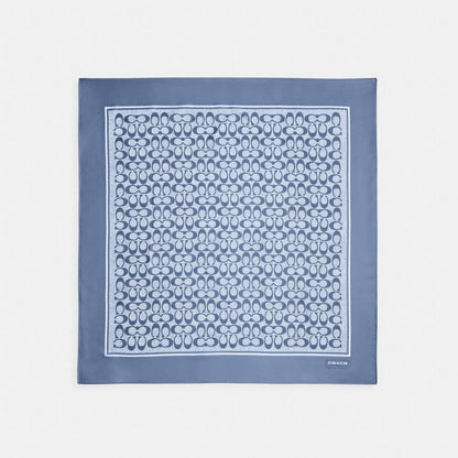 Iconic Motifs Print Silk Square Scarf