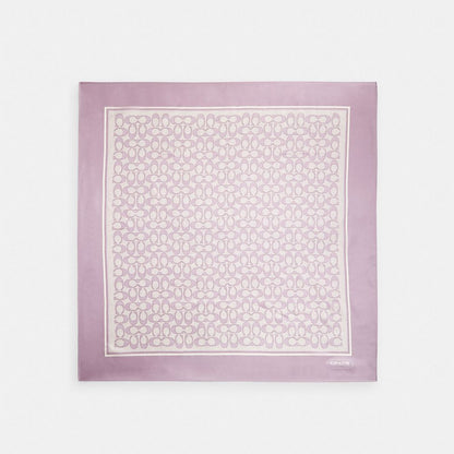 Iconic Motifs Print Silk Square Scarf