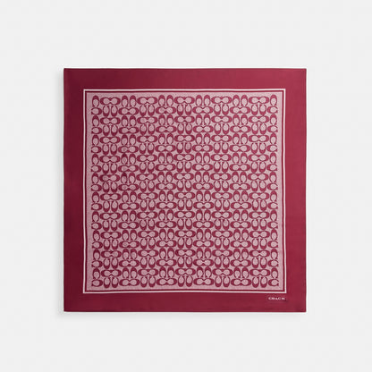 Iconic Motifs Print Silk Square Scarf