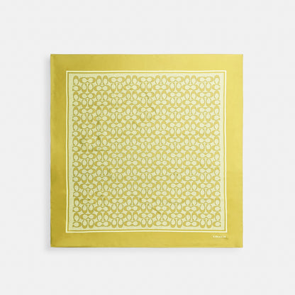 Textured Signature Print Silk Square Scarf
