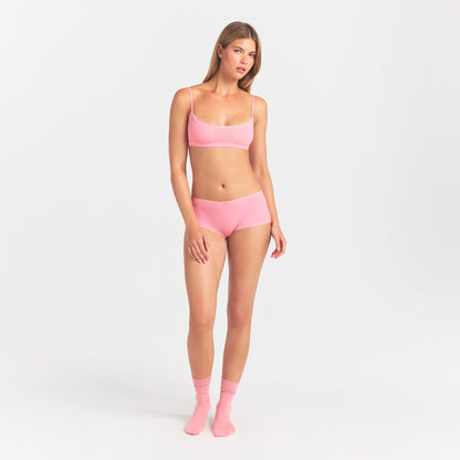 Lightweight Cotton Pointelle Lace Boy Short
