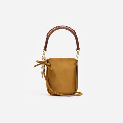Gold Satin Mini Tote Bag
