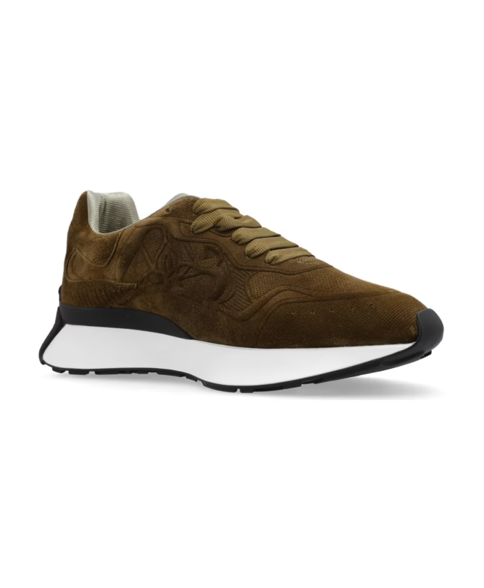 Brown Sprint Runner Lace-Up Sneakers
