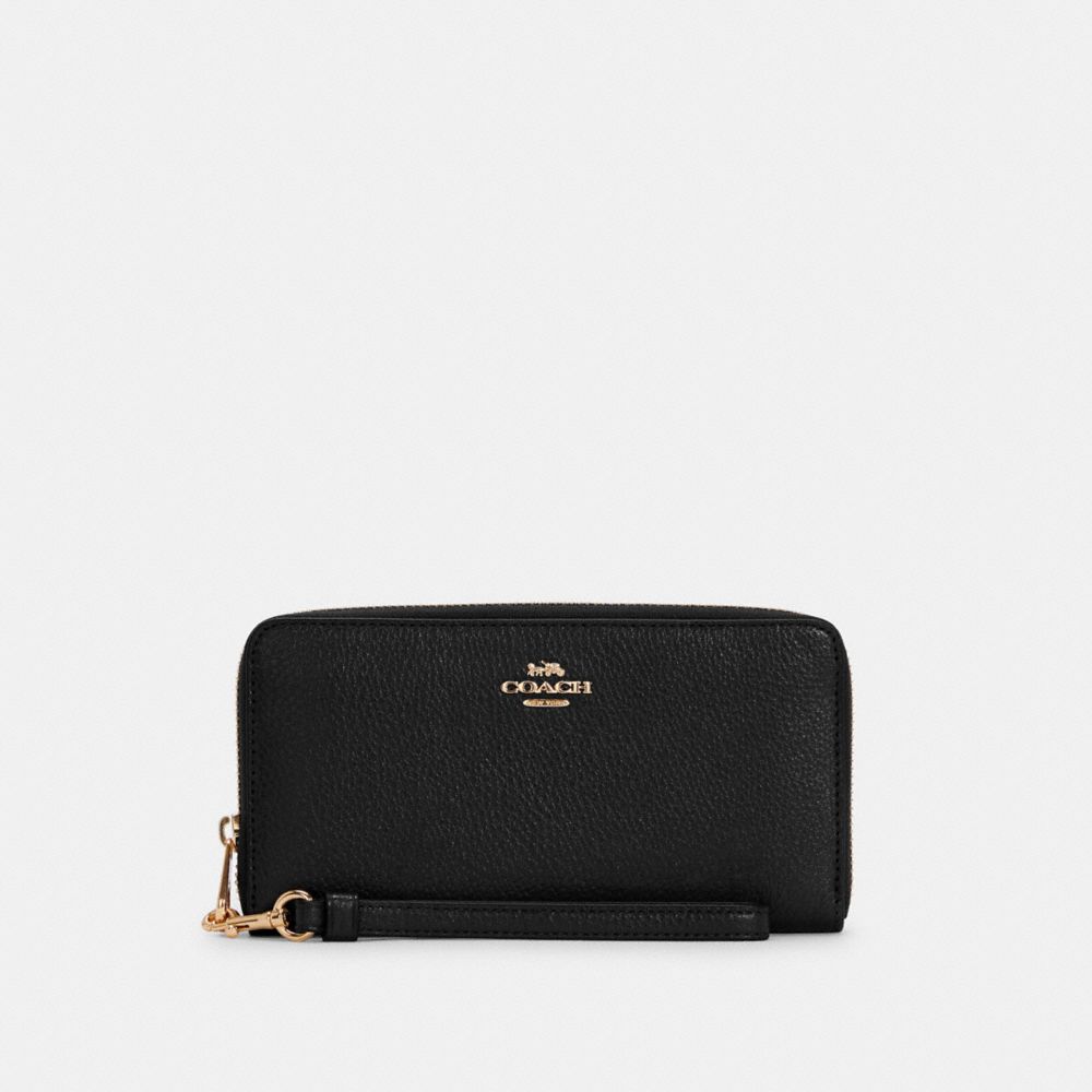 Long Zip Around Wallet In Signature Leather