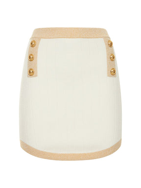 Balmain Viscose knit mini skirt