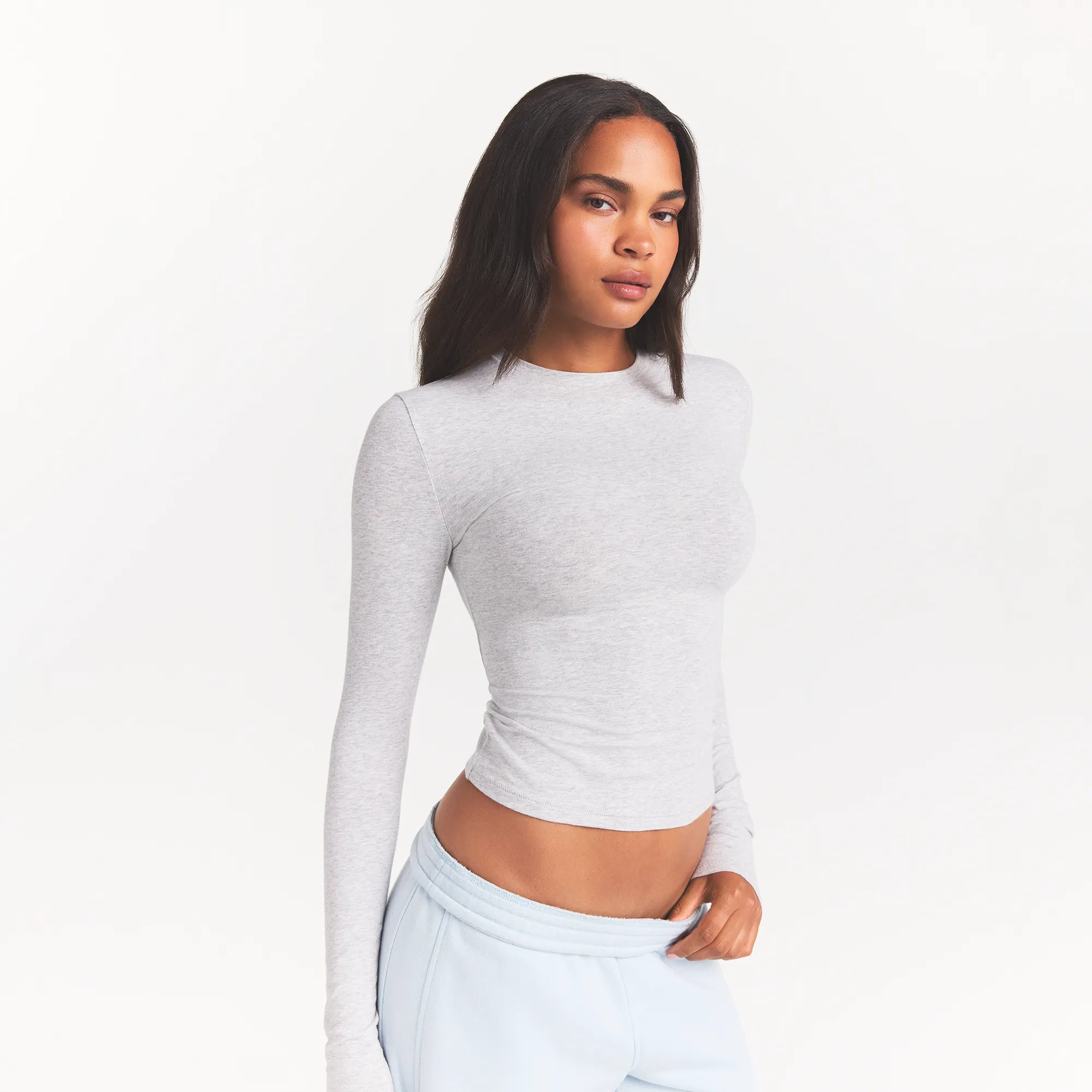 Cotton Jersey Long Sleeve T-shirt