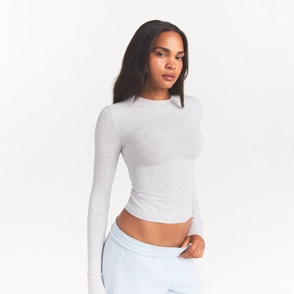 Cotton Jersey Long Sleeve T-shirt