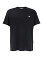 Valentino Black Crewneck T-Shirt with Logo Patch on the Front in Cotton Man