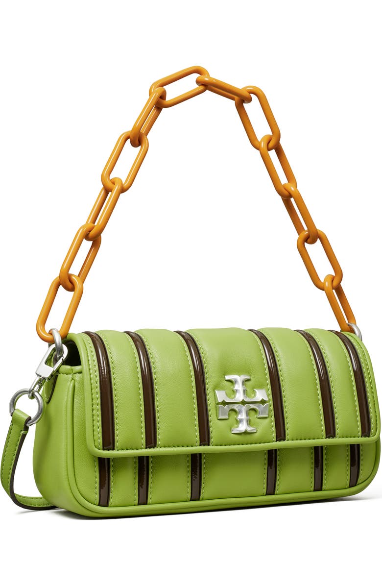 Small Kira Stripe Bombe Convertible Shoulder Bag