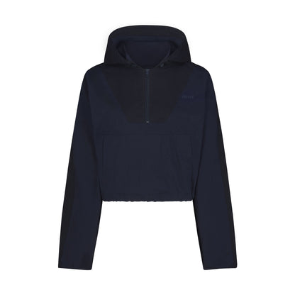 Woven Cotton Half Zip Pullover