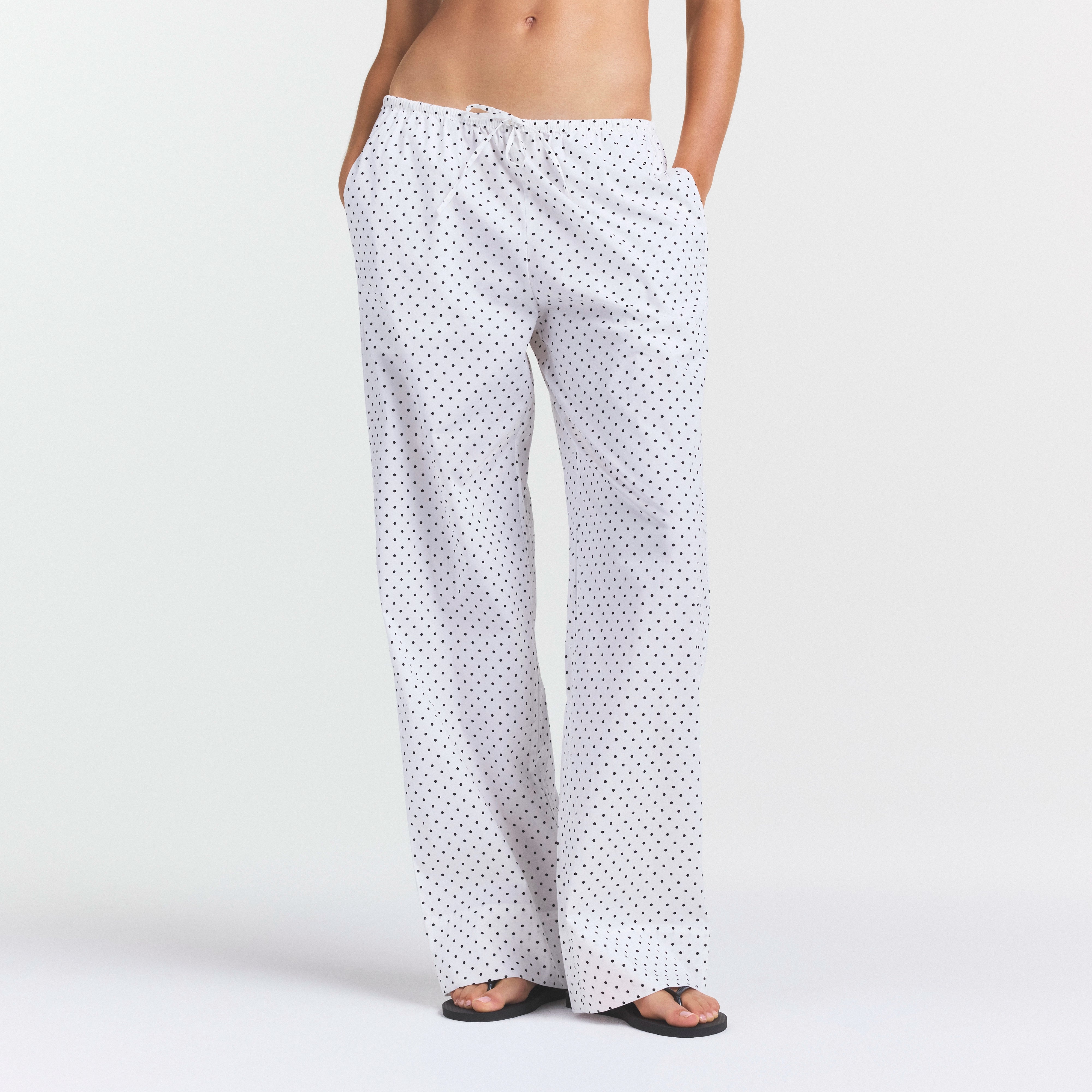 Cotton Poplin Sleep Straight Leg Pant