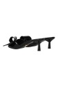 Prada Black Patent Leather Crystal-Embellished Kitten Heel Mules