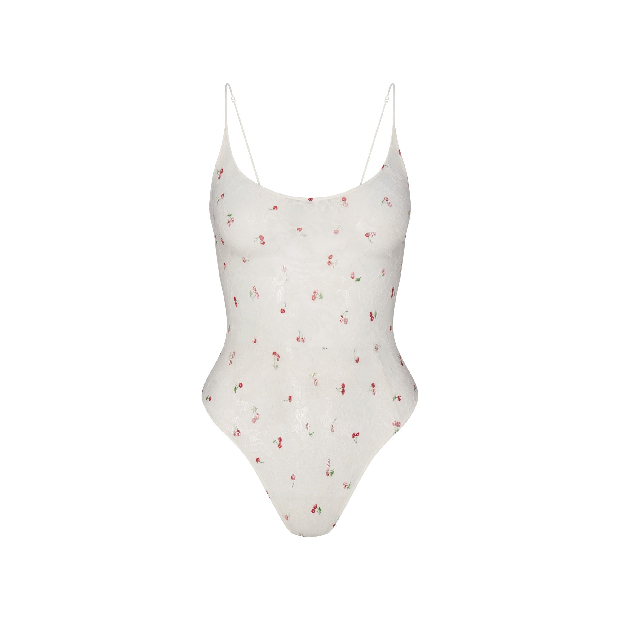Stretch Lace Scoop Neck Bodysuit