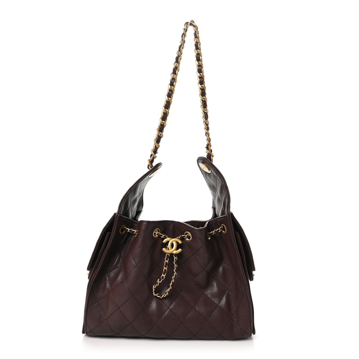 Chanel Caviar Quilted Small Chanel 25 Handbag Dark Brown