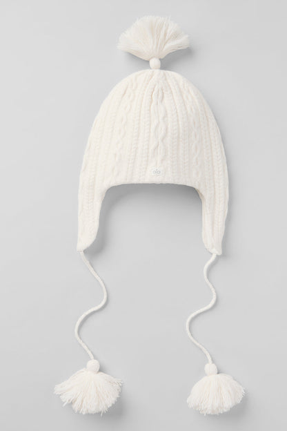 Cable Knit Winter Bliss Earflap Beanie