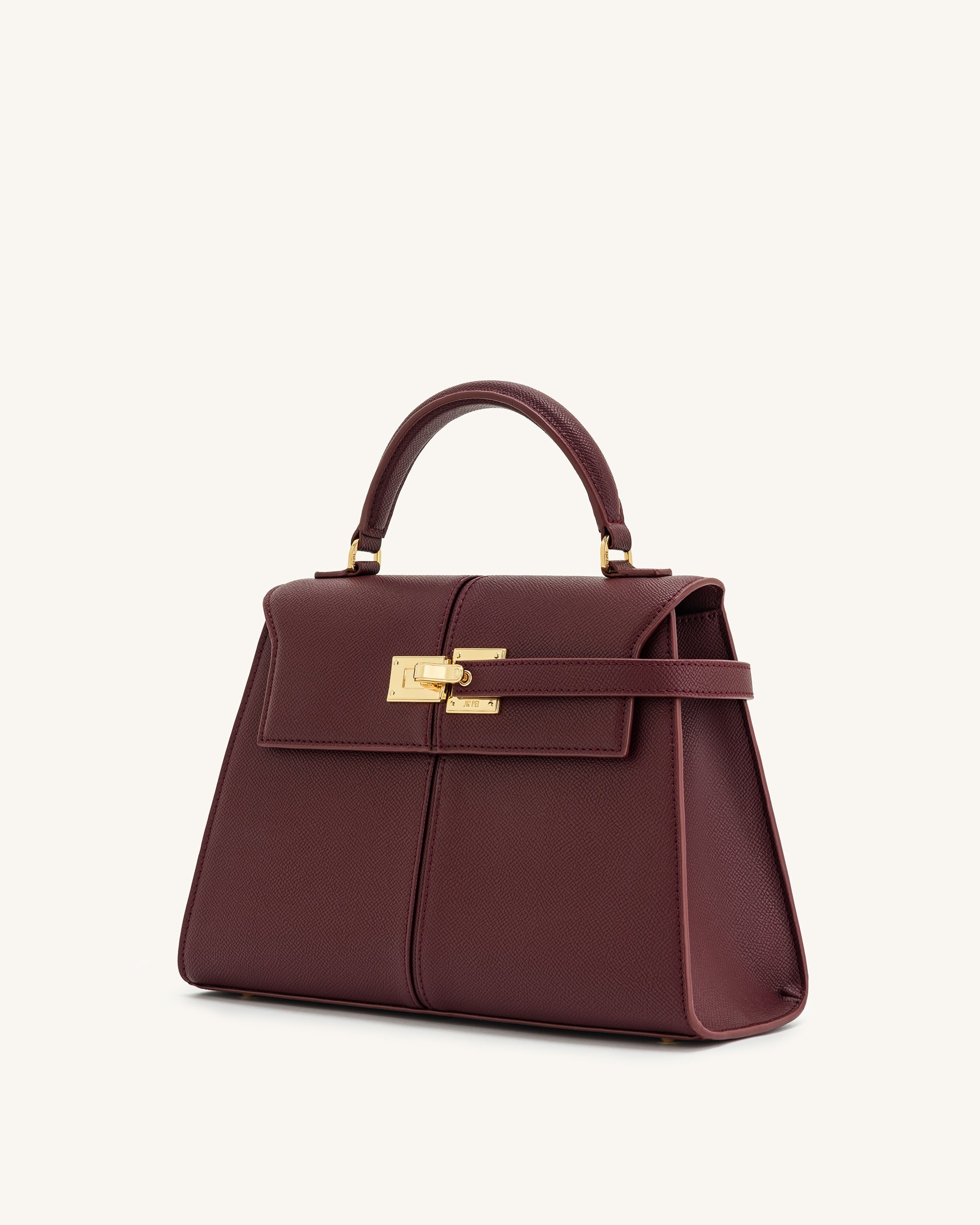Elise Large Top Handle Bag - Brown Canvas