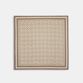 Signature Print Silk Square Scarf